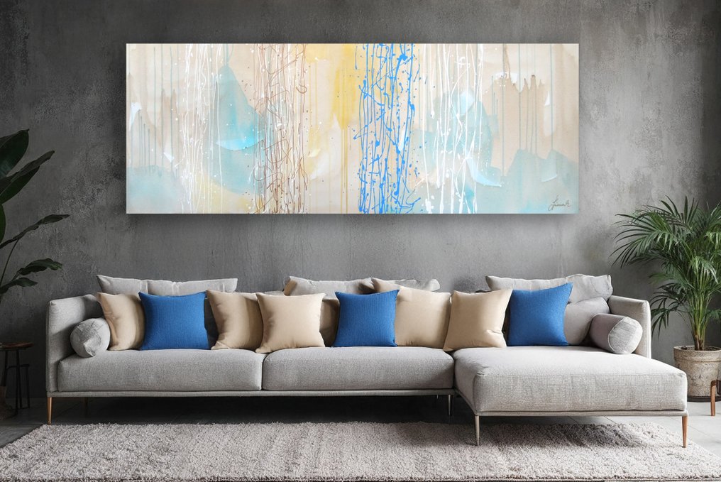 Monika Spiewak - Abstract - XXL - Oil Painting Stretched On The Frame - Ready To Hang - 1/1 Unique Piece #1.0