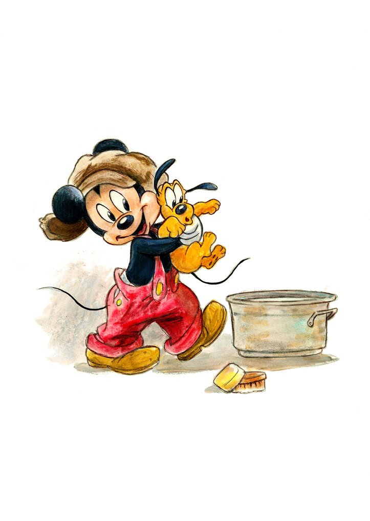 Tony Fernandez - 米奇與布魯托寶寶：洗澡時間 - Artist Proof (AP) – Hand-Signed #1.0