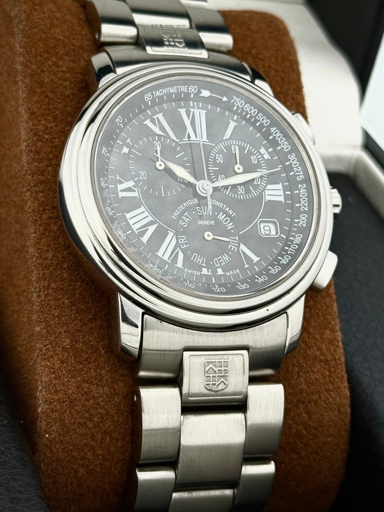 Frédérique Constant - Persuation Roman Numerals Chronograph Black Dial - FC-287x3P5/6 - Homem - 2000-2010 #4.3