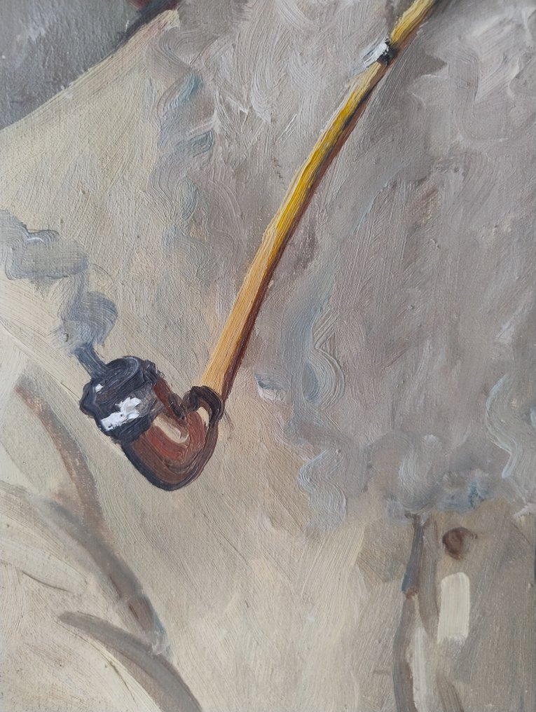 義大利學派 (XX) - Anziano con pipa #4.3