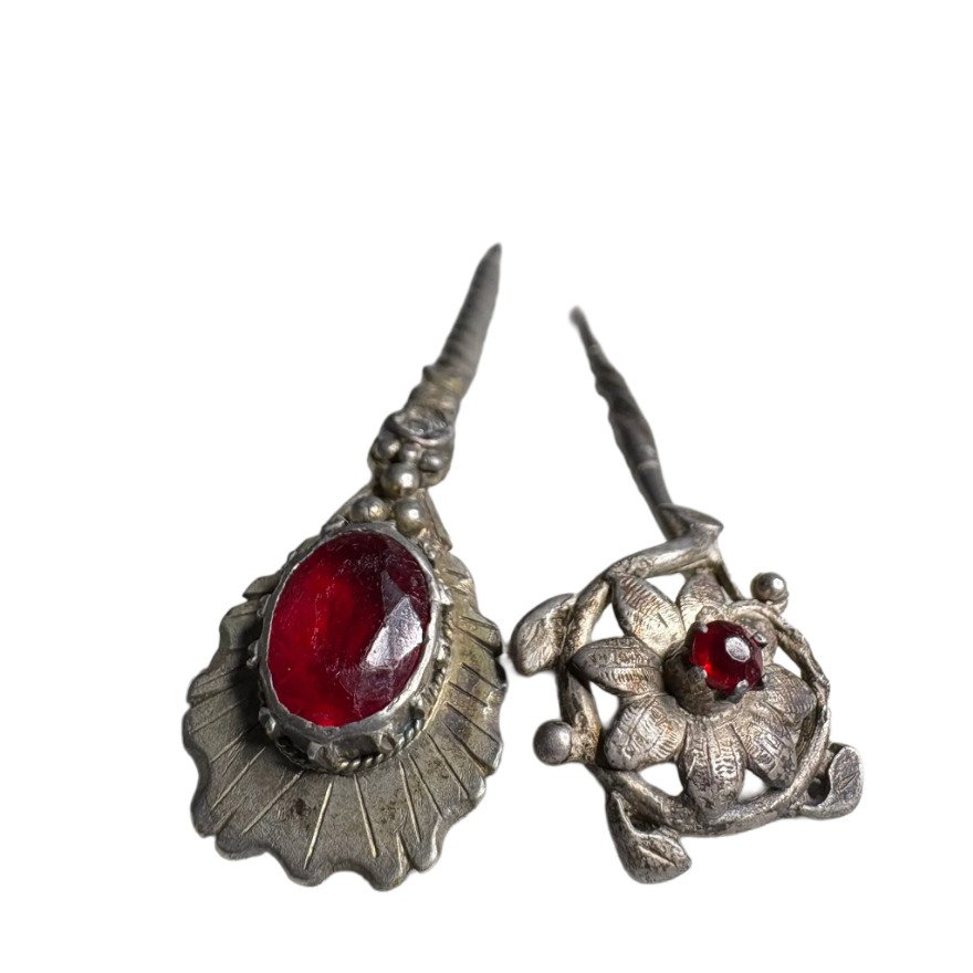 Ezüst - Ékszer tű - Antik oszmán hajtűk #2.1