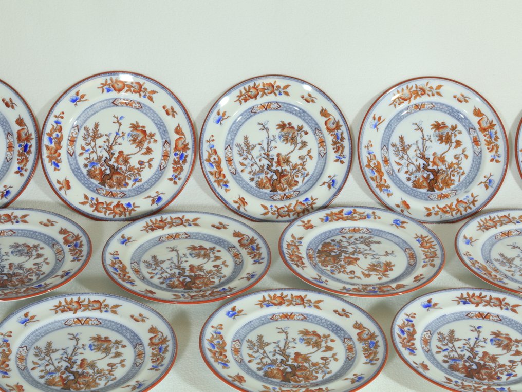 Petrus Regout - Piatto grande da portata (12) - Cedra - Porcellana color crema - Servizio da 12 piatti #1.0