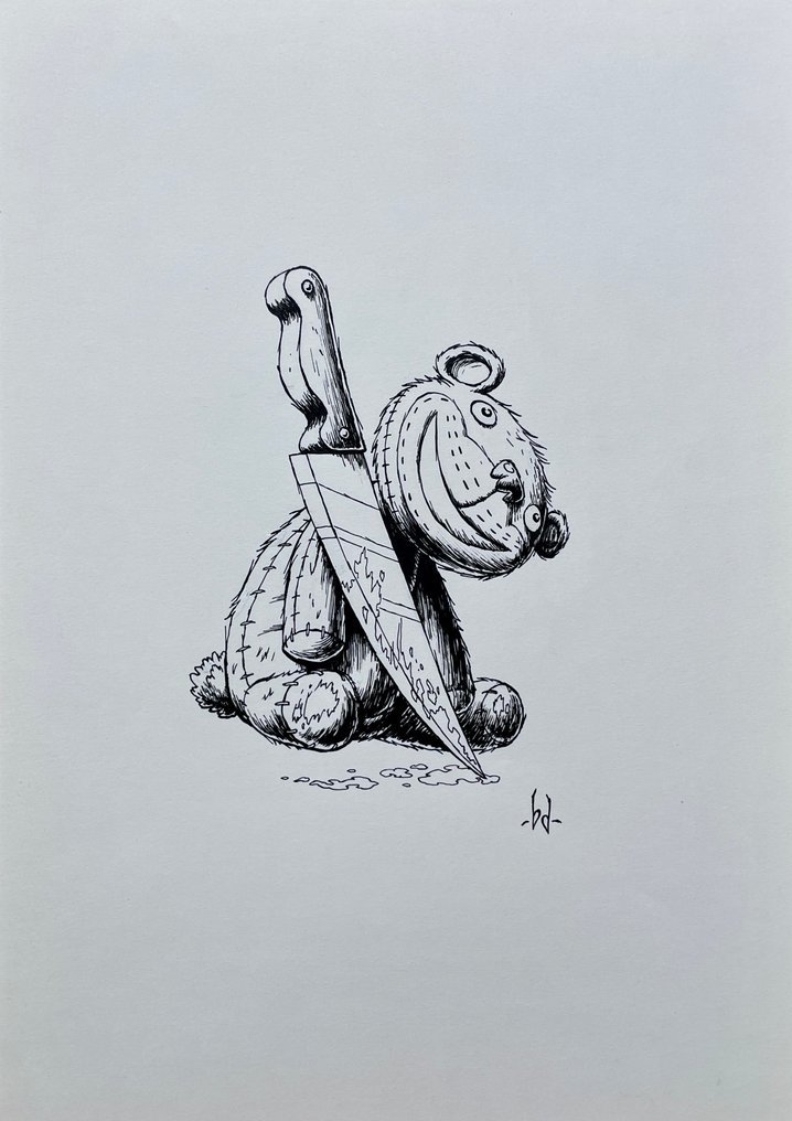 Dahan, Benoît - 1 Original drawing - Psycho-Investigateur - Partie 2 - les Voies Etouffées - Page de Titre - 2013 #1.0