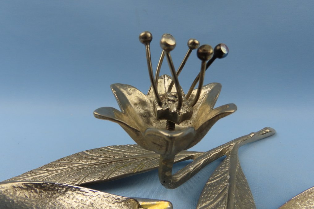 Italy - Petal serving dish - Servierplatte - Versilbert - Amuse-Set - Bloemvorm #4.3