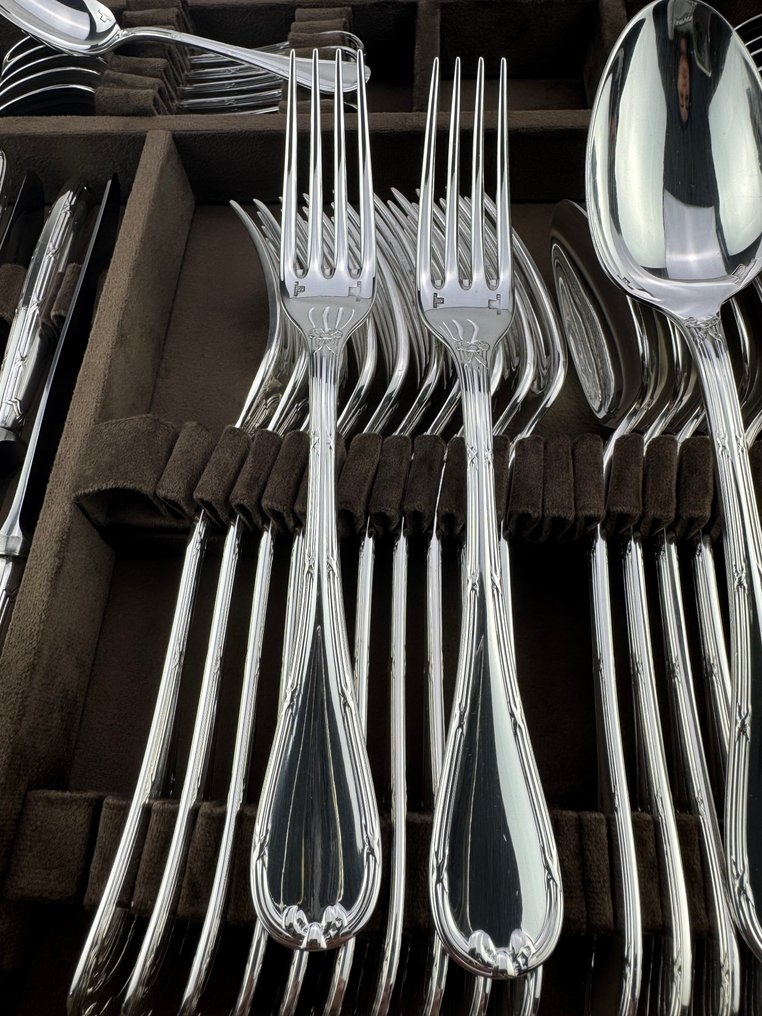 Christofle - Σετ μαχαιροπίρουνων για 12 (127) - Κορδέλες - Επάργυρο #4.3