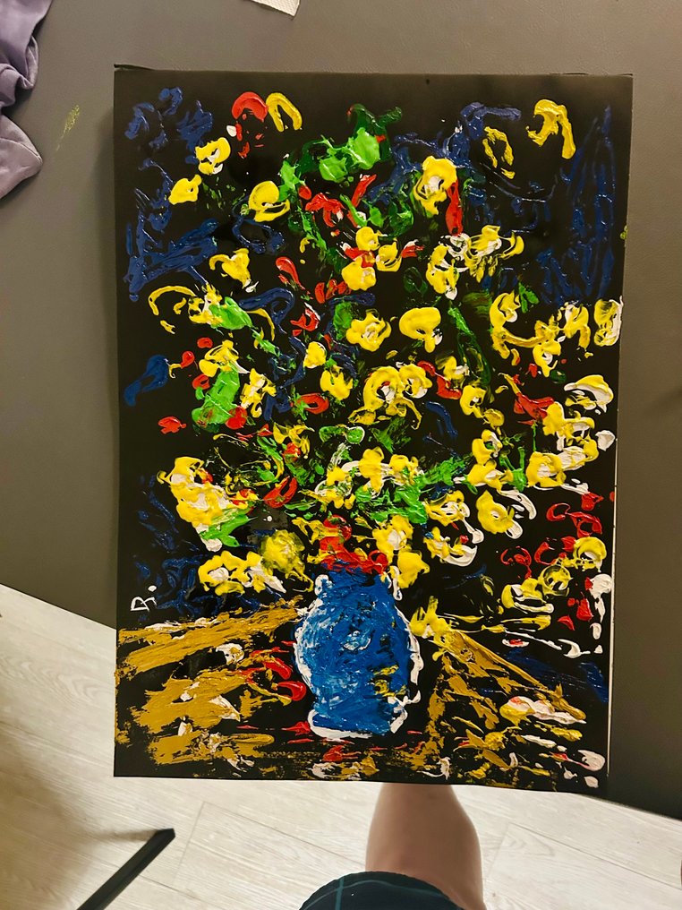 Julien Danaux (ARTDANAUX) - Fleurs dans un vase bleu #1.0