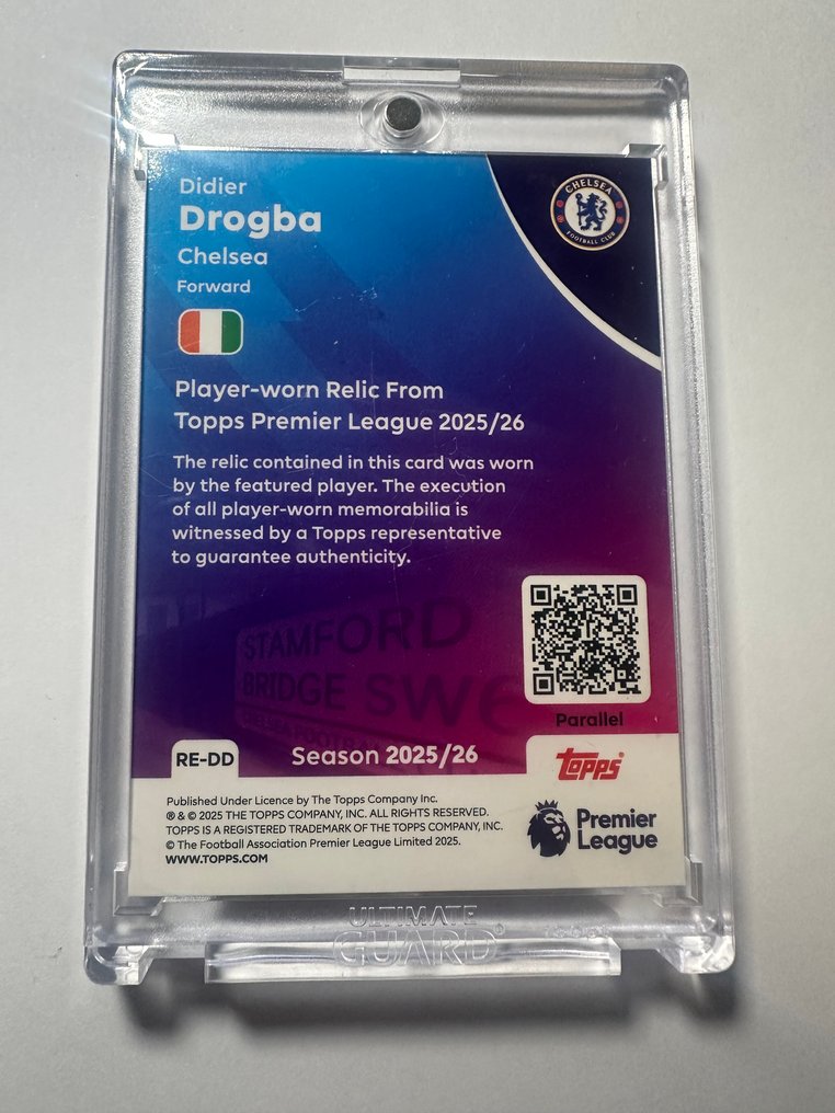 2025/26 Topps Premier League Didier Drogba Player Worm Relic /150 Card - Mint (M) #1.0