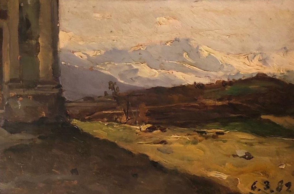 Lorenzo Delleani (1840-1908), Attributed to - Paesaggio montano #1.0