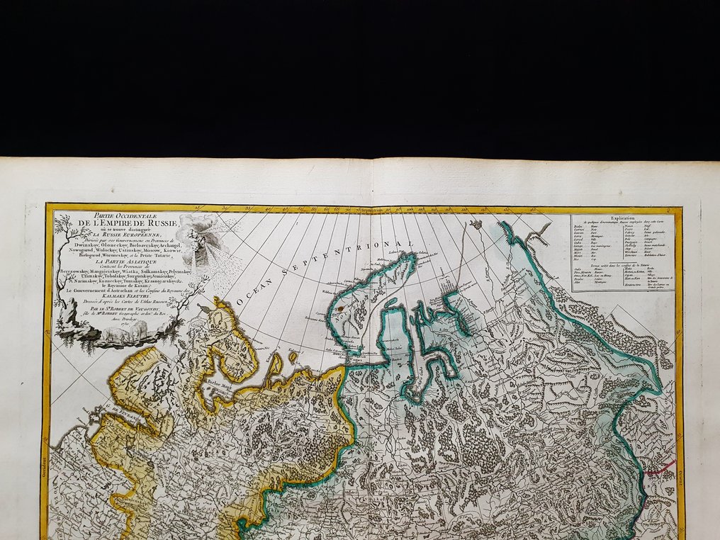 Ασία - Ρωσία / Σιβηρία / Φινλανδία / Σκανδιναβία / Κριμαία; Robert de Vaugondy - L'Empire de Russie: La Russie Europenne - 1751-1760 #2.1