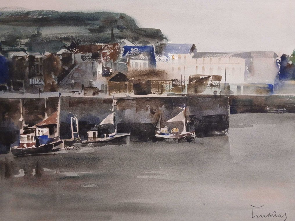 Josep Cruañas (S.XX) - Vista portuaria - NO RESERVE #1.0