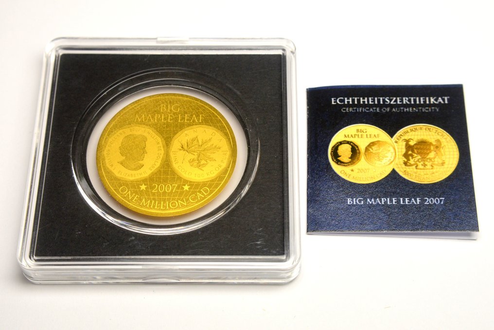 乍得. 5000 Francs 2024 One Million Cad Big Maple Leaf - 1/200oz (.999) (没有保留价) #1.0