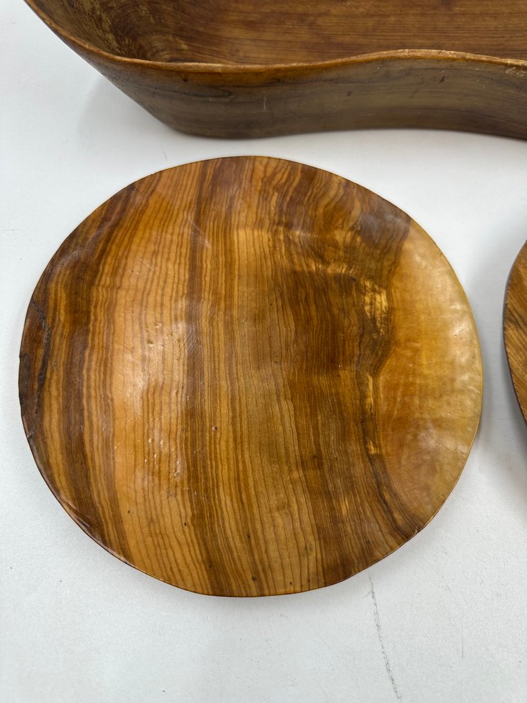 Vallauris - Tony Bain Vallauris - Mittdekoration (4) - Oliv - Ensemble en Olivier #4.3