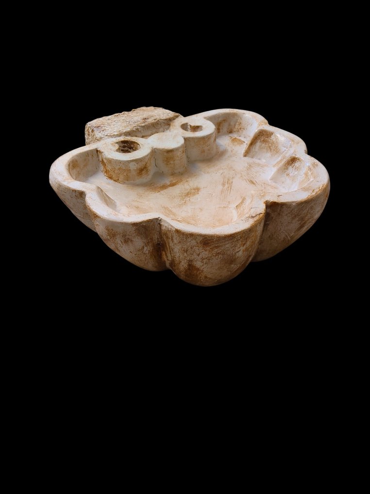 Beautiful shell-shaped holy water font - 25 cm - 4.9 kg - Mineral stone #3.2