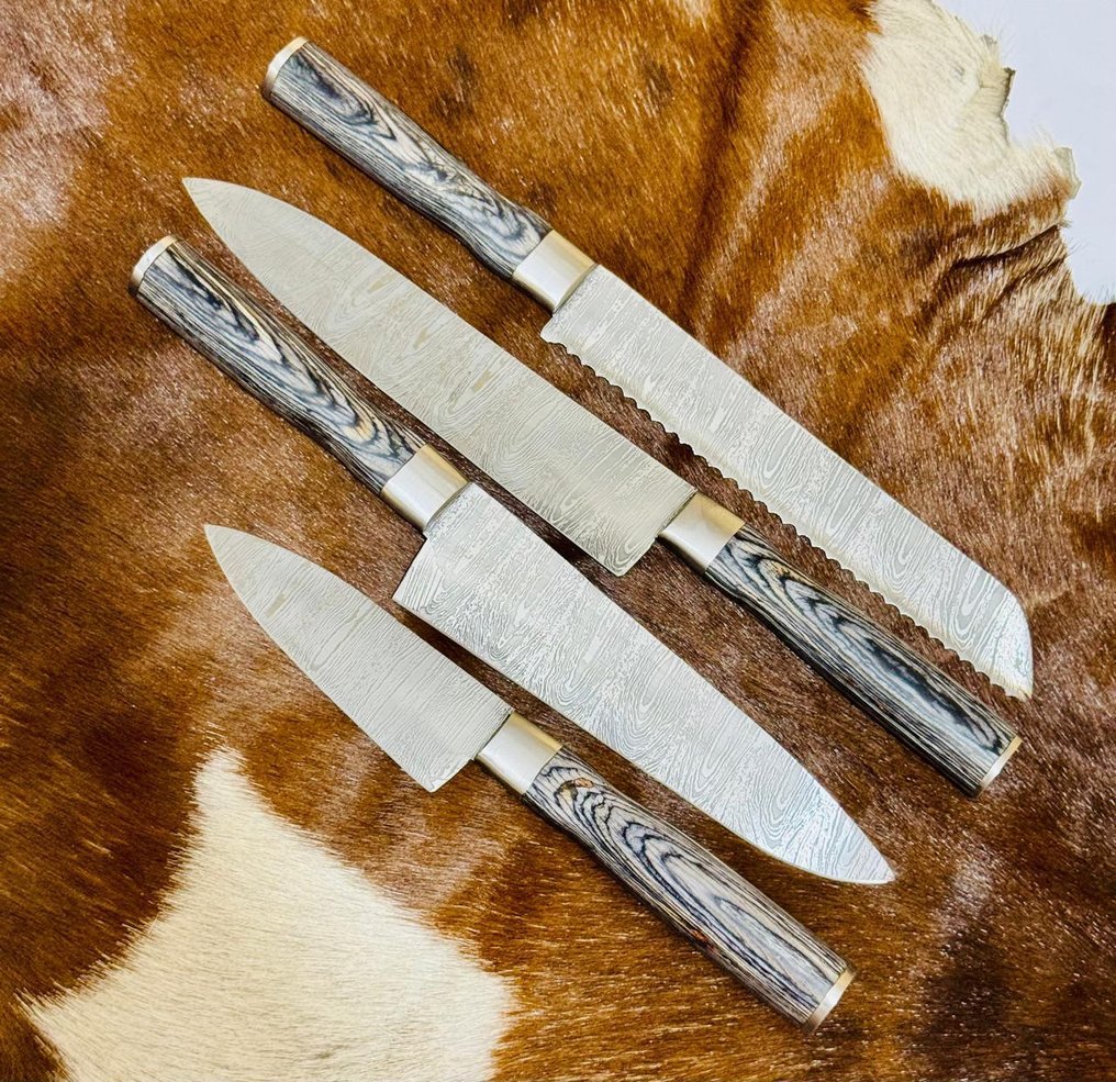 厨刀 -  厨房刀具套装（0032） - 折叠钢与异国木柄 - 英国 - 厨房刀具套装 #4.3