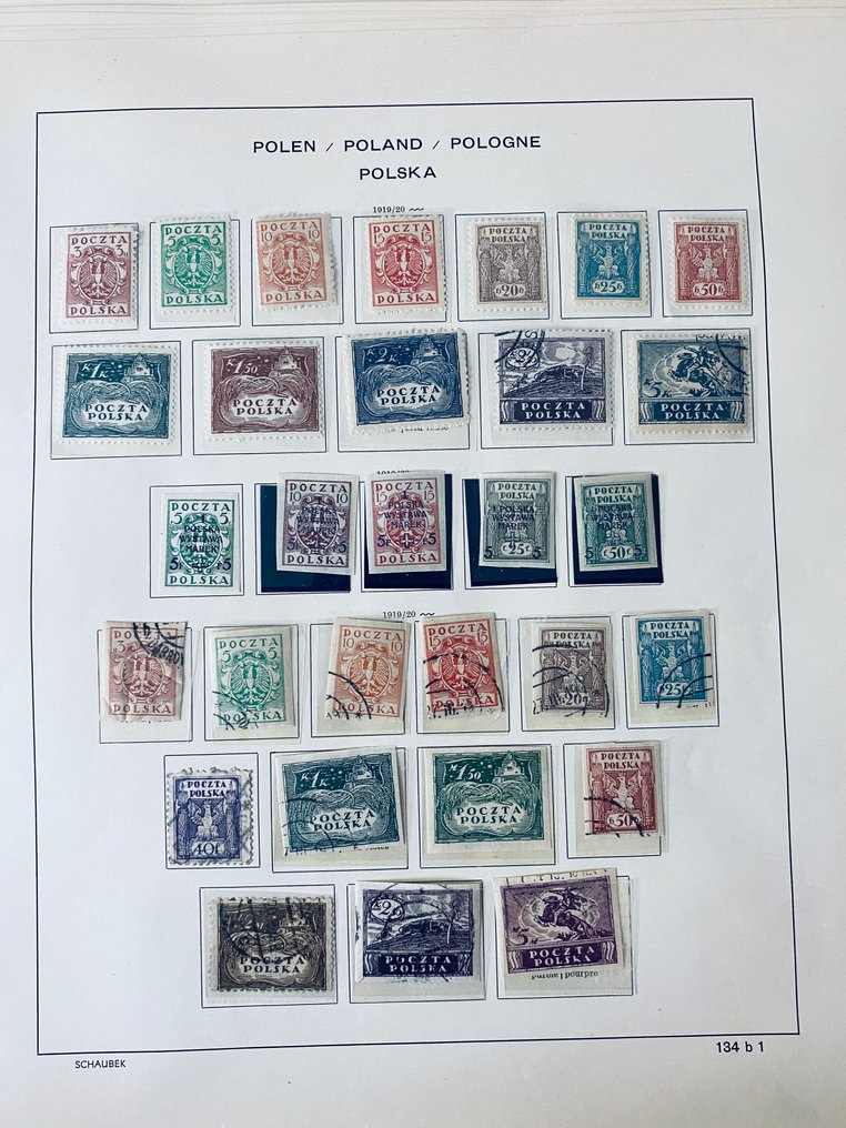 Pologne - Collection étendue de Pologne sur des pages d'album. #3.2