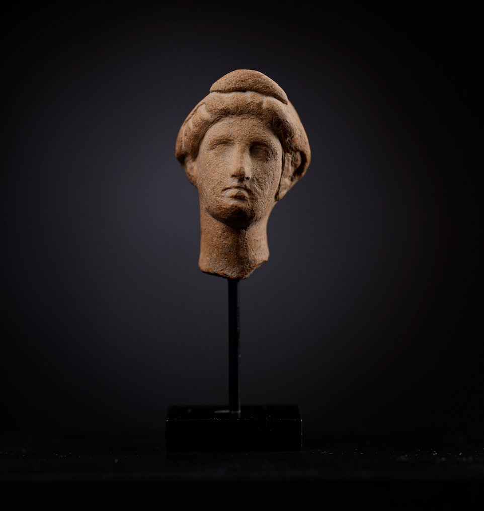 Oldtidens Hellas terrakottahode av kvinne - 3.9 cm #1.0