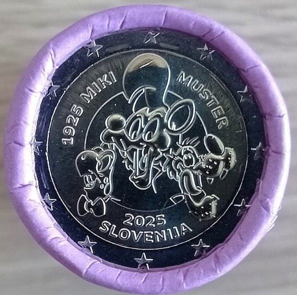 Slovenia. 2 Euro 2025 "Miki Muster" (25 coins) in roll (No reserve price) #1.0