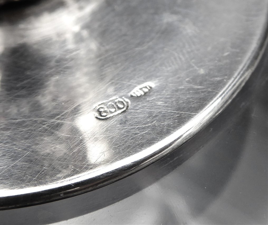 Koektrommel - Biscottiera in geslepen kristal Morato - Knop in zilver (800), ontwerp 'Milù' (Tin Tin) - Kristal, Zilver #2.1