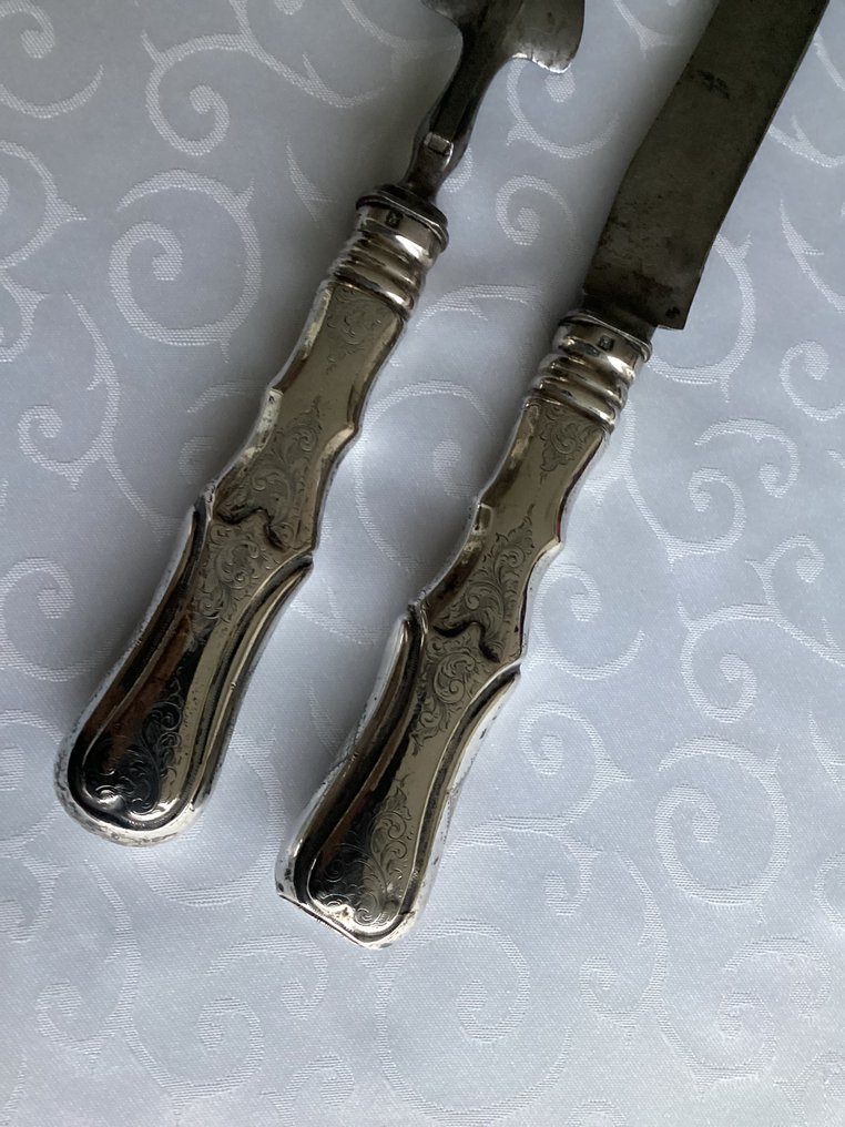 Ménagère (2) - Biedermeier - Argent - Traceercouvert #4.3