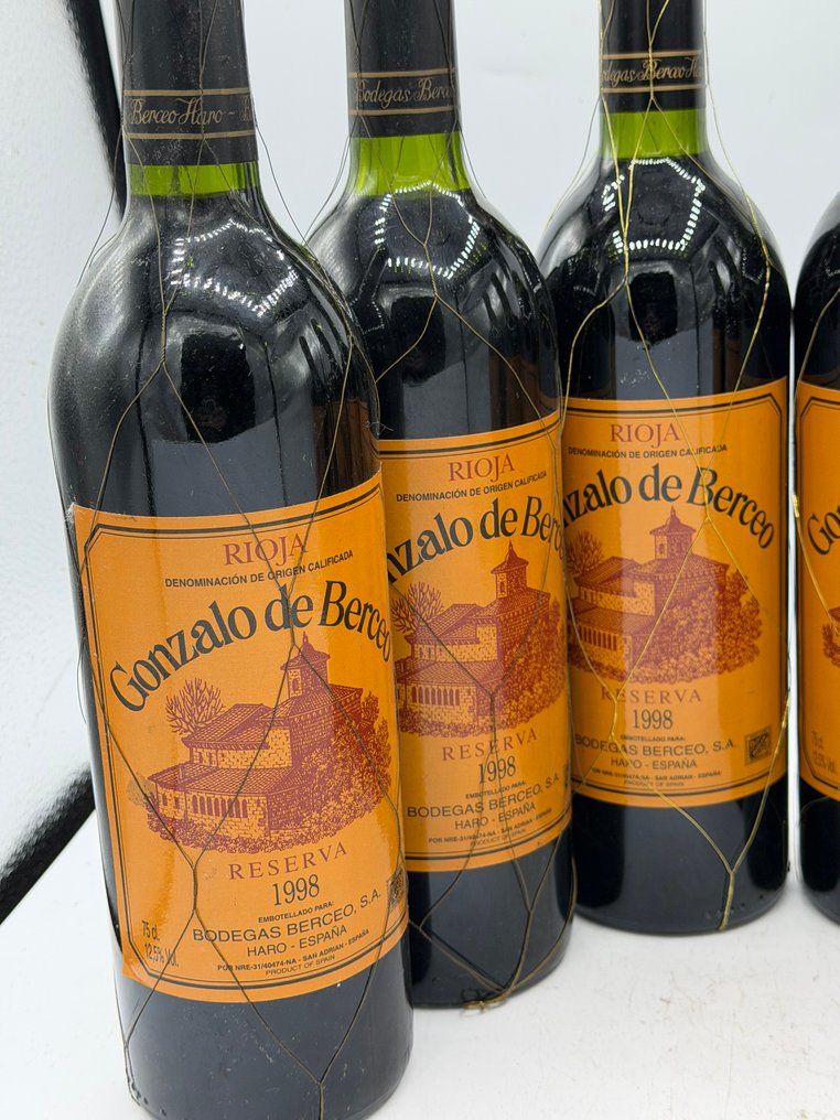 1998 Bodegas Berceo, Gonzalo de Berceo - Rioja Reserva - 6 Pullot (0.7 L) #1.0