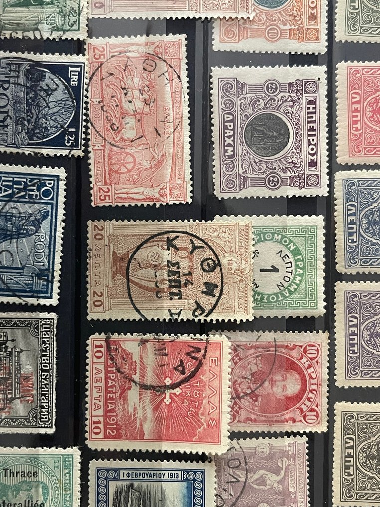 希腊 1868/1948 - 高价值收藏 - 新界(LimnosAegean Islands,Crete,N.Epirus)大与小 #3.2