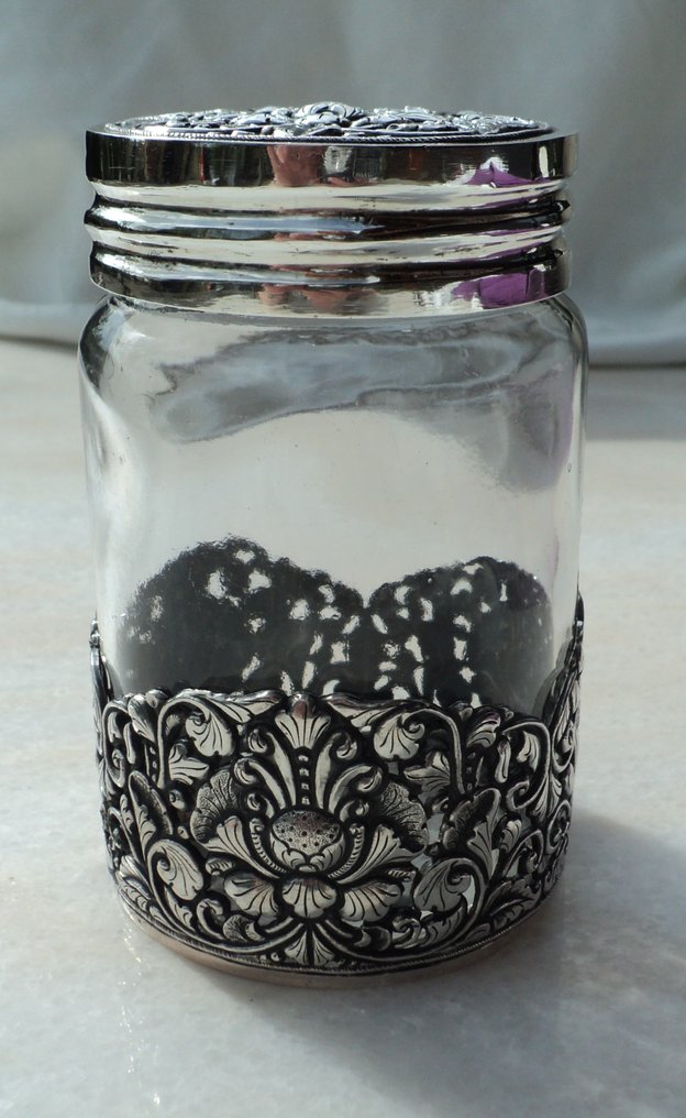 Borcan de gem - .800 argint - Suport pentru ceas argintiu #1.0