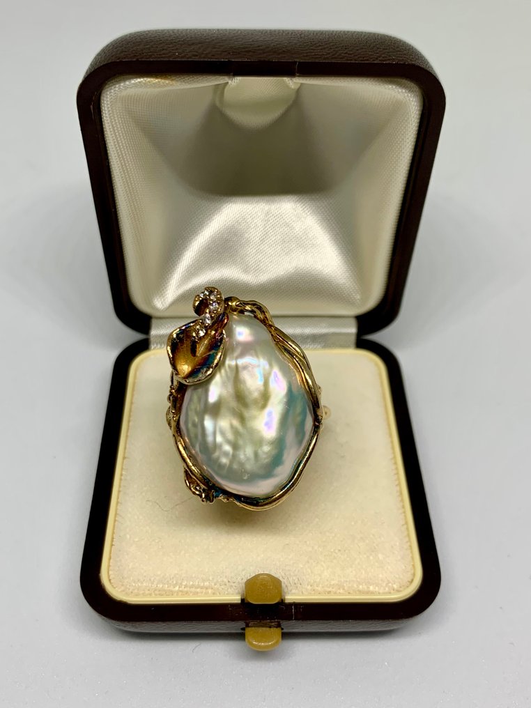 Perla - Argento - Anello - Perla barocca #1.0