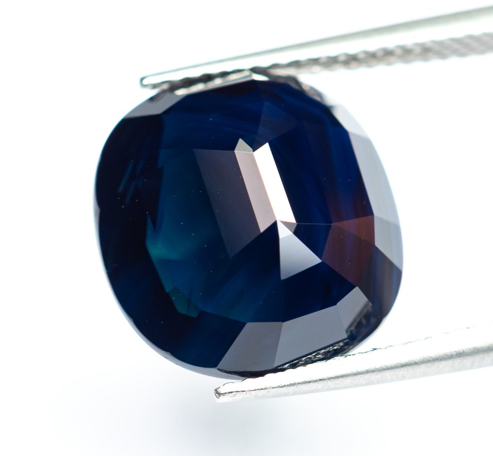 Sin precio de reserva Zafiro - 12.10 ct - Lotus Gemology - Deep Blue #3.2