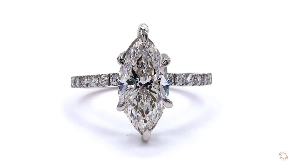 Nincs minimálár - Gyűrű Platina - 3.37ct. tw. Gyémánt (Laboratóriumban előállított) - Gyémánt - IGI CERTIFIED #1.0