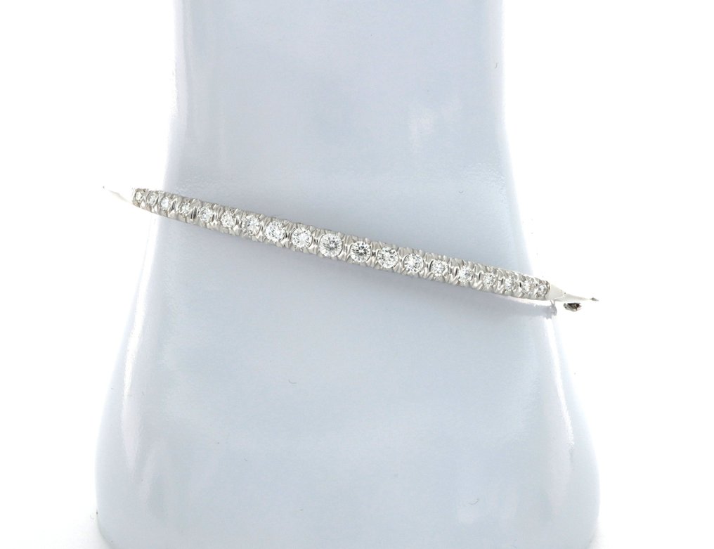 没有保留价 - 手镯 - 18K包金 白金 - 1.40ct. tw. 钻石 (天然) #4.3