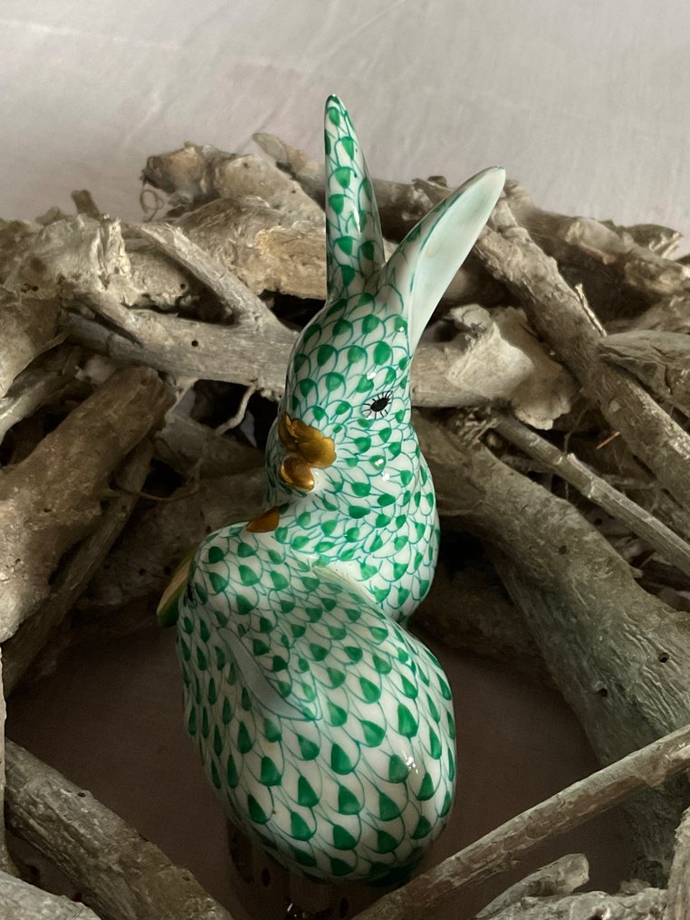 Herend - Figuriini - Fishnet pair of rabbits - Posliini #4.3