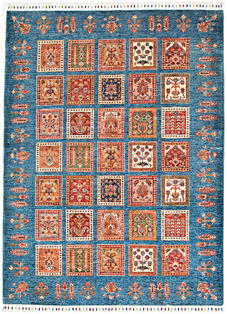 Afghan, Ziegler Kazak, Håndknyttet klassisk Ariana Bakhtiari tæppe af høj kvalitet med premium uld - Tæppe - 206 cm - 156 cm - Traditionelt håndlavet tæppe #1.0