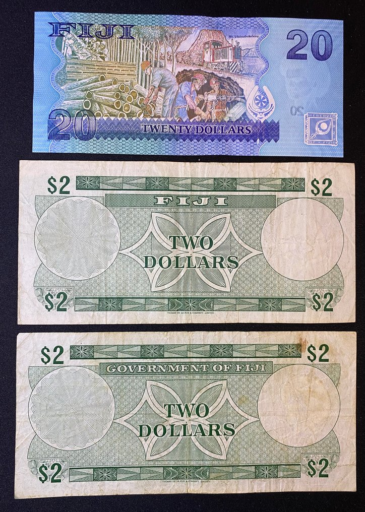 Fidzi. - 6 Banknotes - Various Dates  (Ei pohjahintaa) #3.2