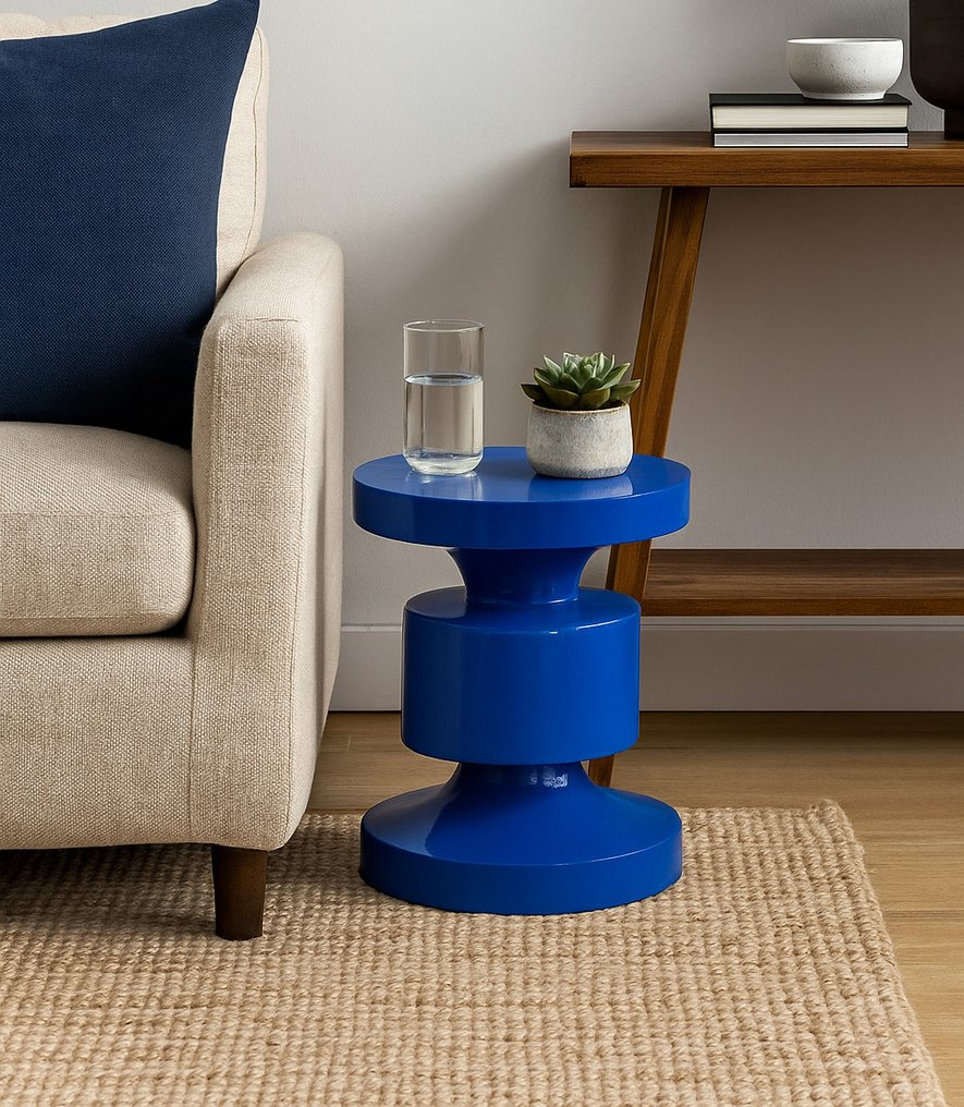 Moderne Blauwe Japandi Style - Table d'appoint - oxyde de magnésium #1.0