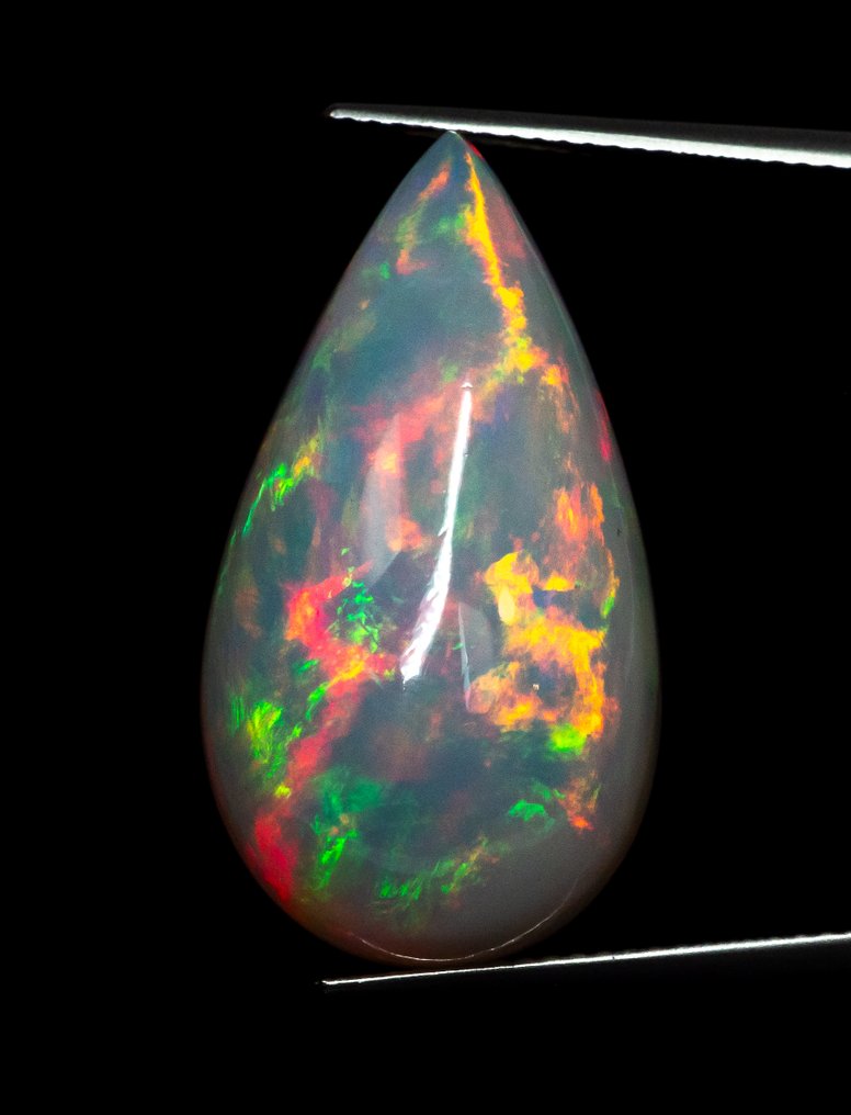 χωρίς τιμή ασφαλείας Οπάλιο  - 20.71 ct - Gem Report Antwerp (GRA) - Λευκός 'Παραλλαγή Χρωμάτων' #1.0