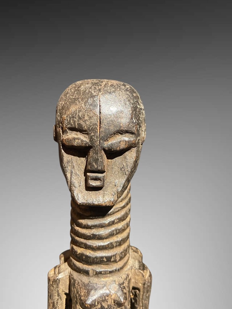 Kis szobor Agni soclée 18 cm - Fetiche dupla testtel és fejjel Agni - Agni - Elefántcsontpart #2.1