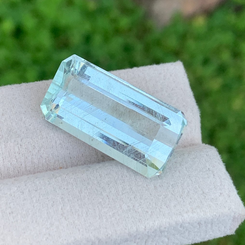 Nincs minimálár - 1 pcs Zöld, Kék Akvamarin - 19.82 ct - Nemzetközi Színes Drágakő Szövetség (ICA GemLab) #1.0