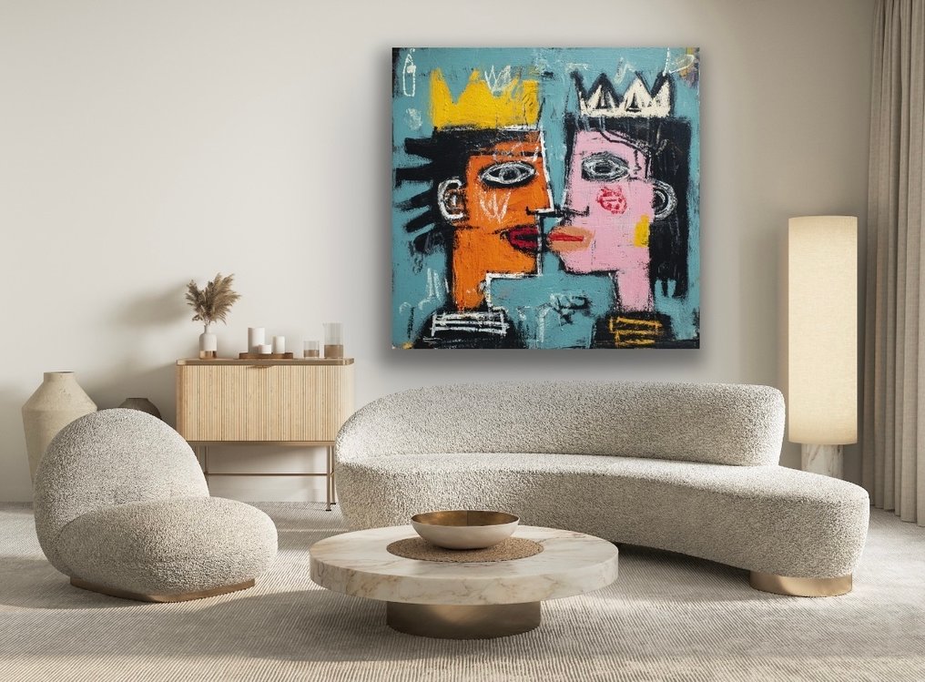 Eric Brumette - KISS ME LIKE BASQUIAT 4- Toile L #3.2