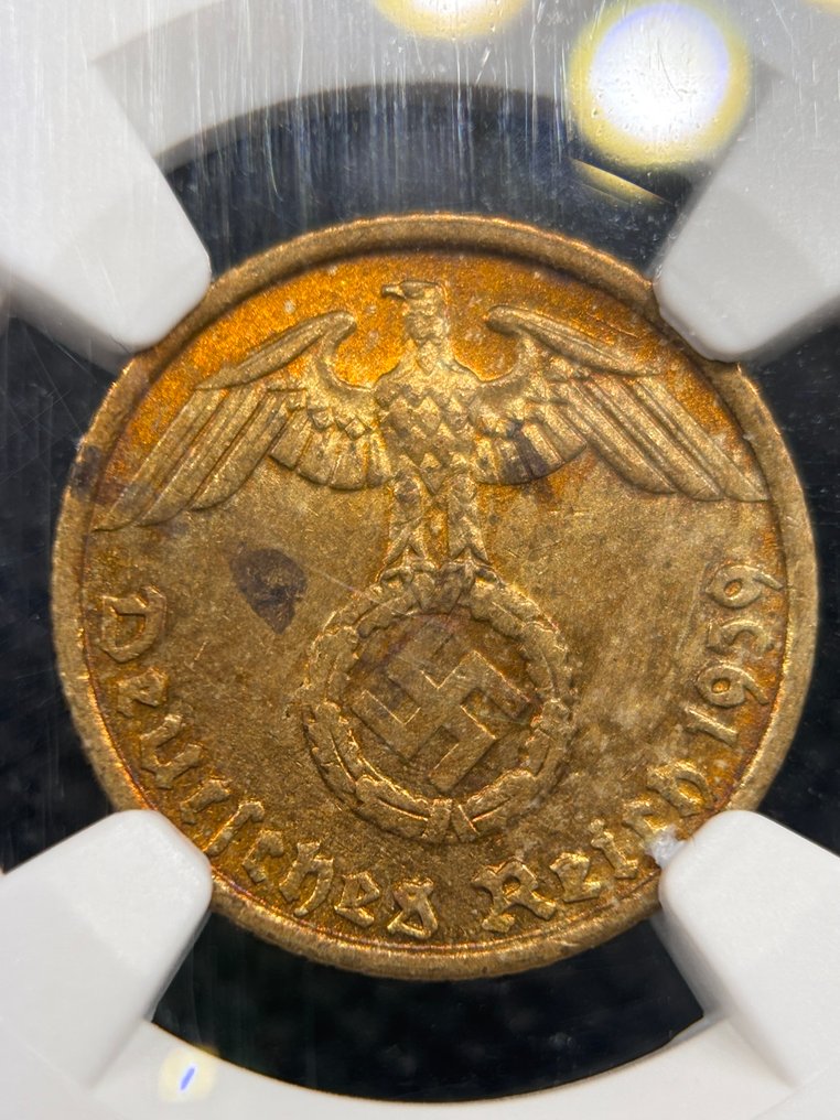 德國,Third Reich 5 Reichspfennig 1939 D / MS 61 (沒有保留價) #4.3