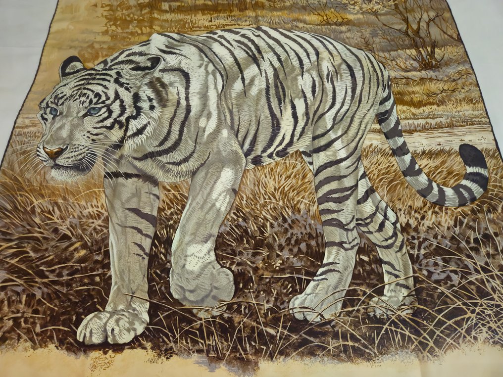 Hermès - Le tigre du bengale - 印图开司米围巾 #1.0