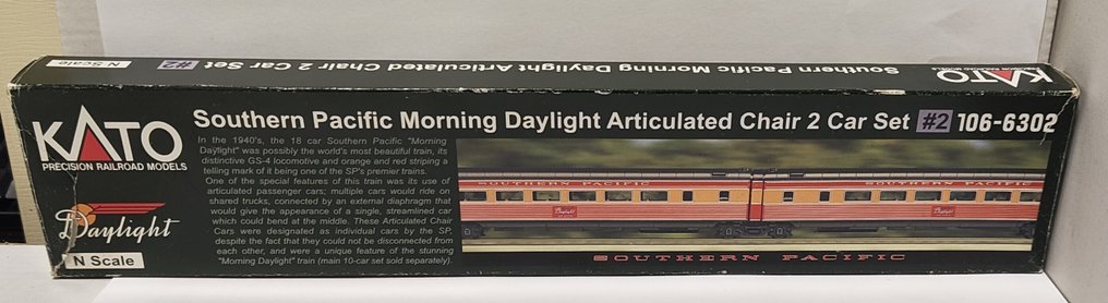 Kato N - 106-6302 - Set di carrozze passeggeri di modellini di treni (1) - set aggiuntivo #2 - Southern Pacific #1.0