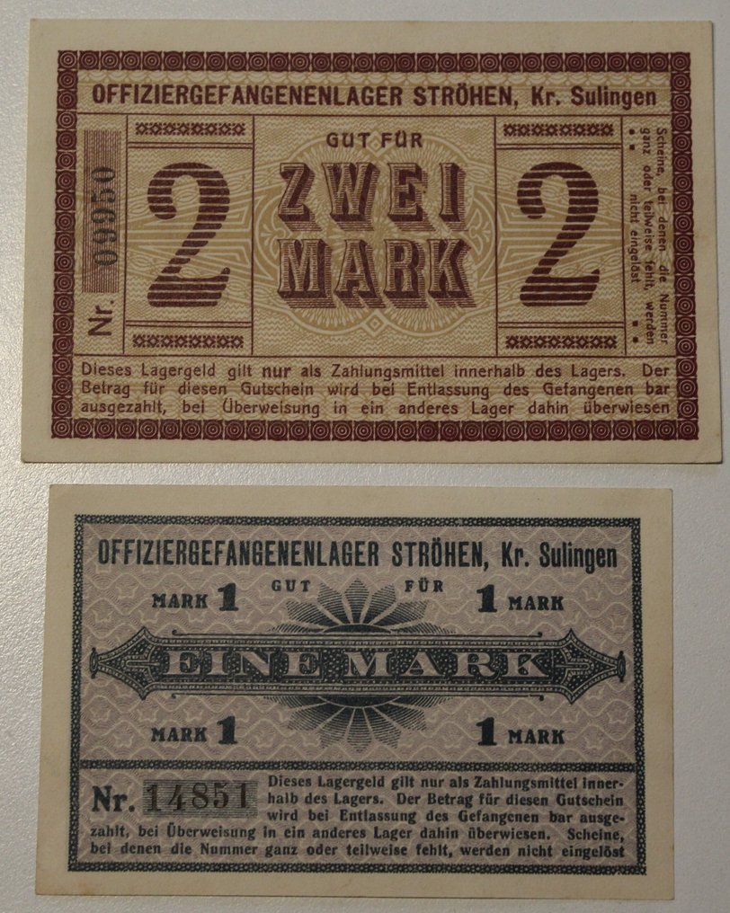 Alemanha. - 7 banknotes - Various German POW camps 1916-1917 (Sem preço de reserva) #1.0