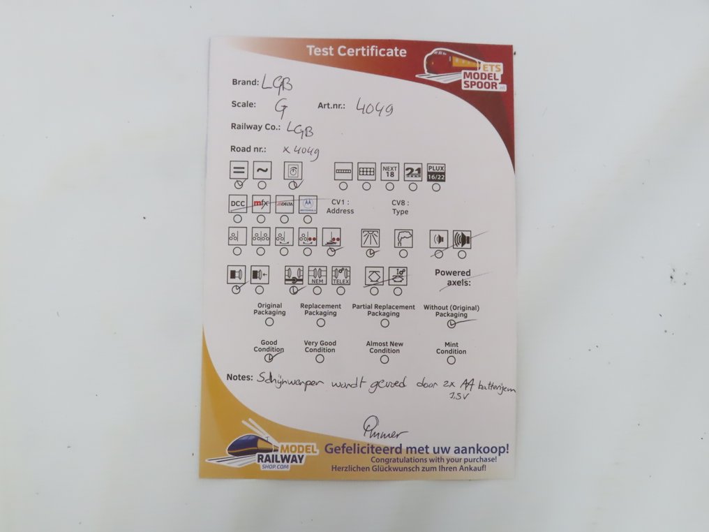 LGB G - 4049 - 模型貨運火車 (1) - 两轴货车,配备乘员休息区和工作用探照灯。 - Privaat #4.3