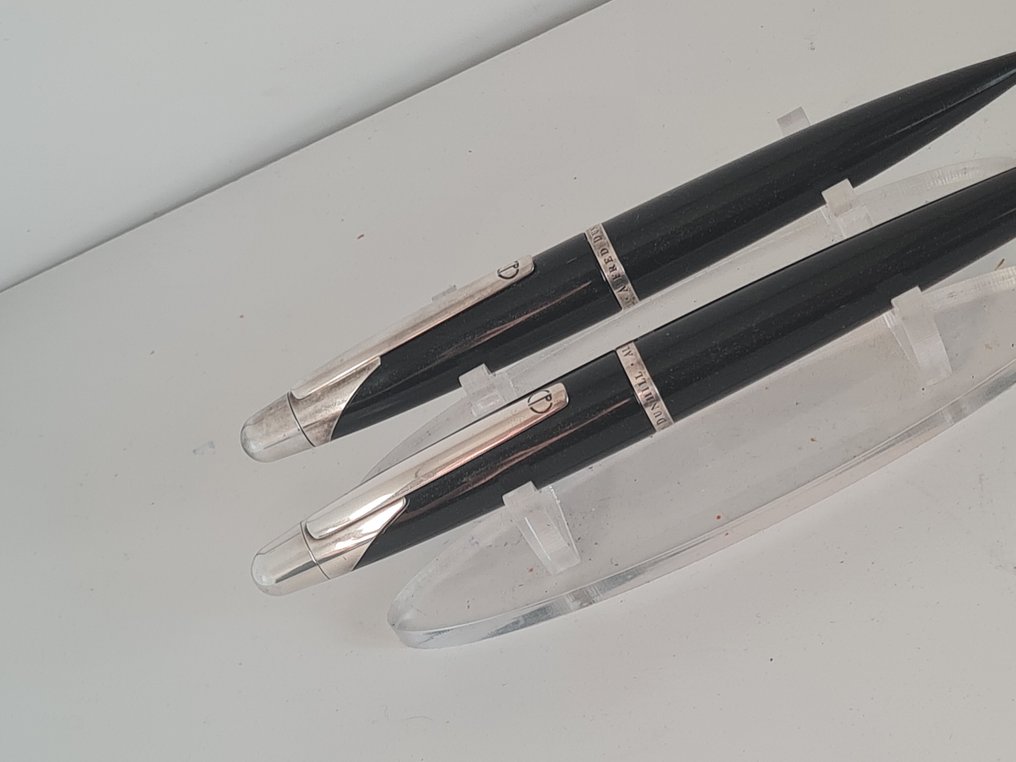 Alfred Dunhill - Dunhill AD2000 Midnight noir Stardust stylo à plume et stylo à bille , plume en or 18 cts - Set instrumente de scris #1.0