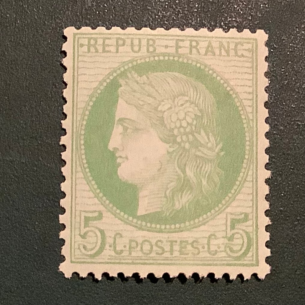 Frankrijk 1872 - 5 cent Ceres Dentelez gecentreerd - gekeurd Brun - Yvert 53 #1.0