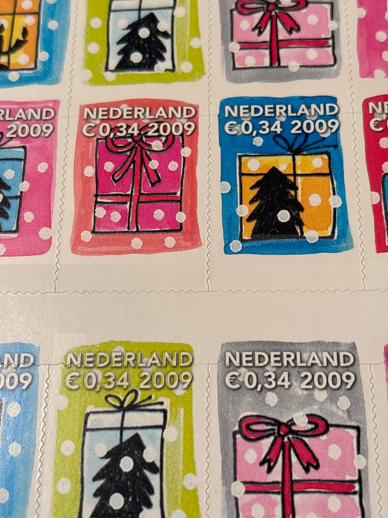 荷蘭  - 2009 年聖誕節積木，帶有完全移位的模具 #1.0