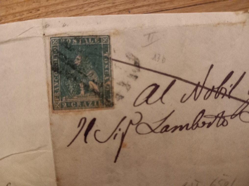 Olaszország 1857/1857 - Toszkána nagyhercegsége 2 őrült kékeszöld 1857 - Sassone #2.1