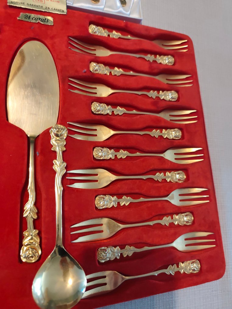 Fabiora - 12件餐具套裝 (32) - 鋼, 鍍金 #4.3