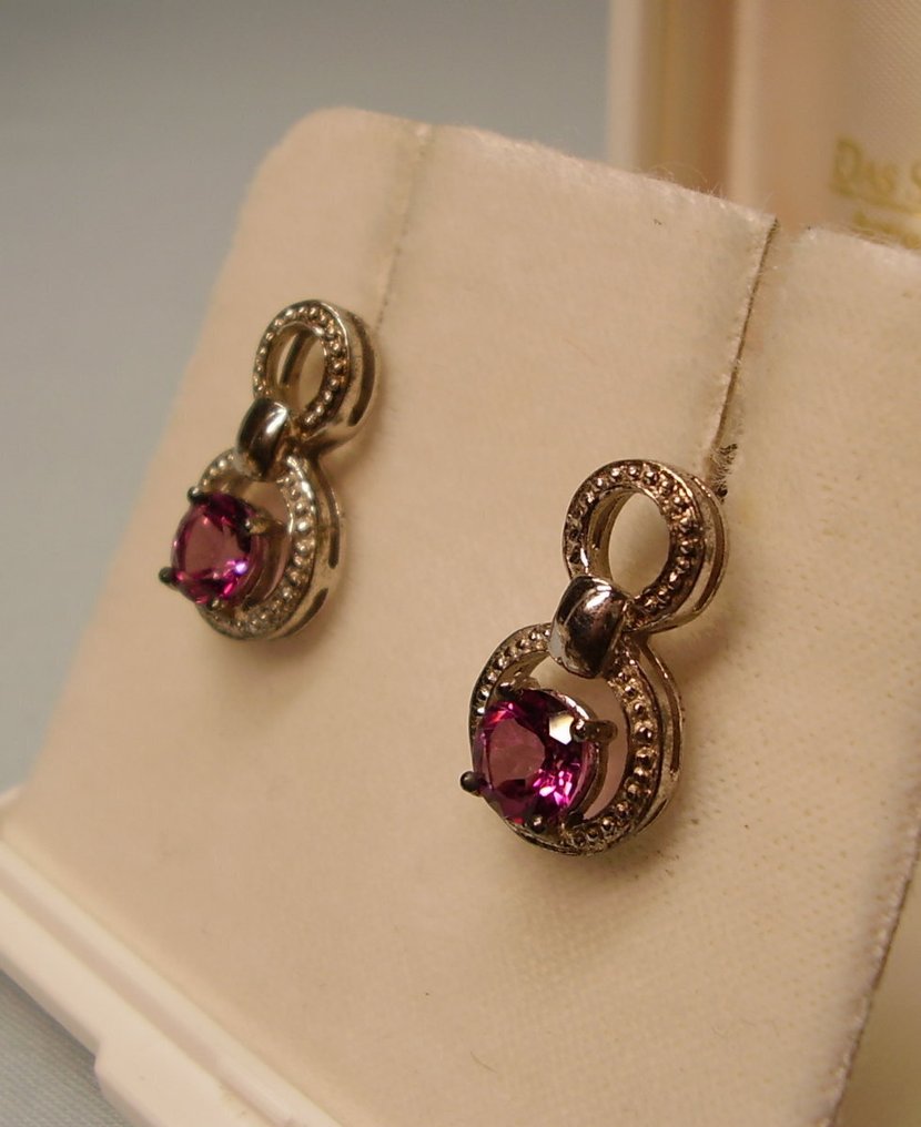 Sans prix de réserve - Boucles d'oreilles Argent -  1.60ct. tw. Spinelle - Conception - projet + Spinelle #3.2