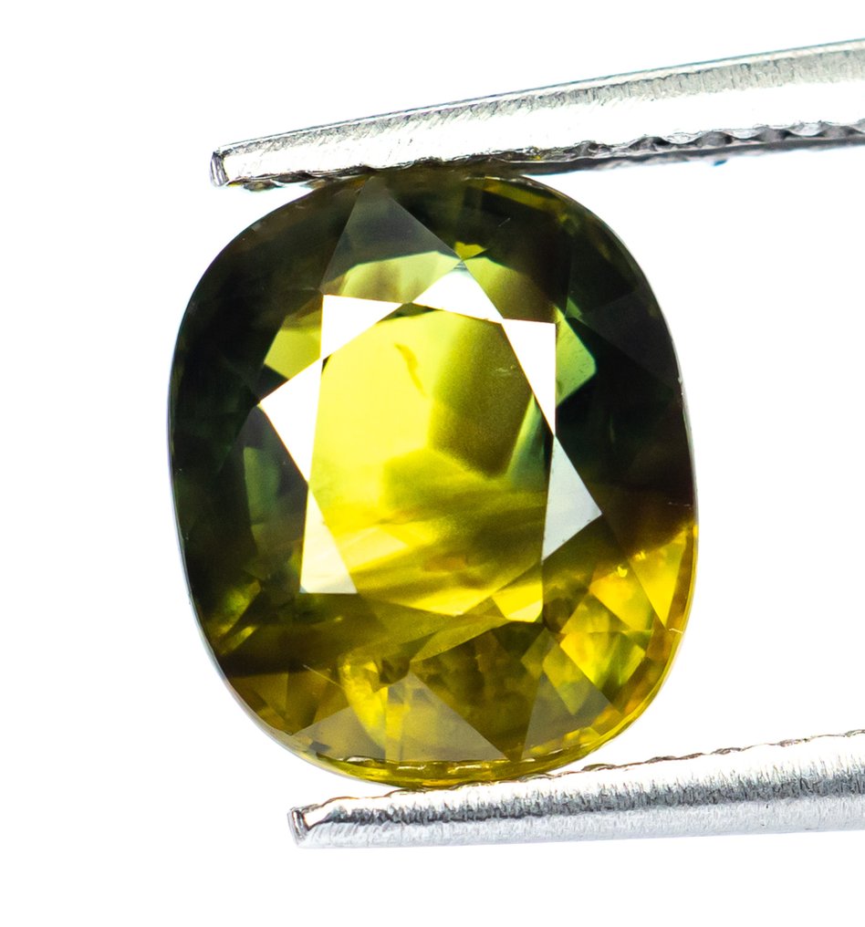 没有保留价 蓝宝石  - 2.84 ct - Bellerophon 宝石实验室 - 偏黄的绿色 #2.1